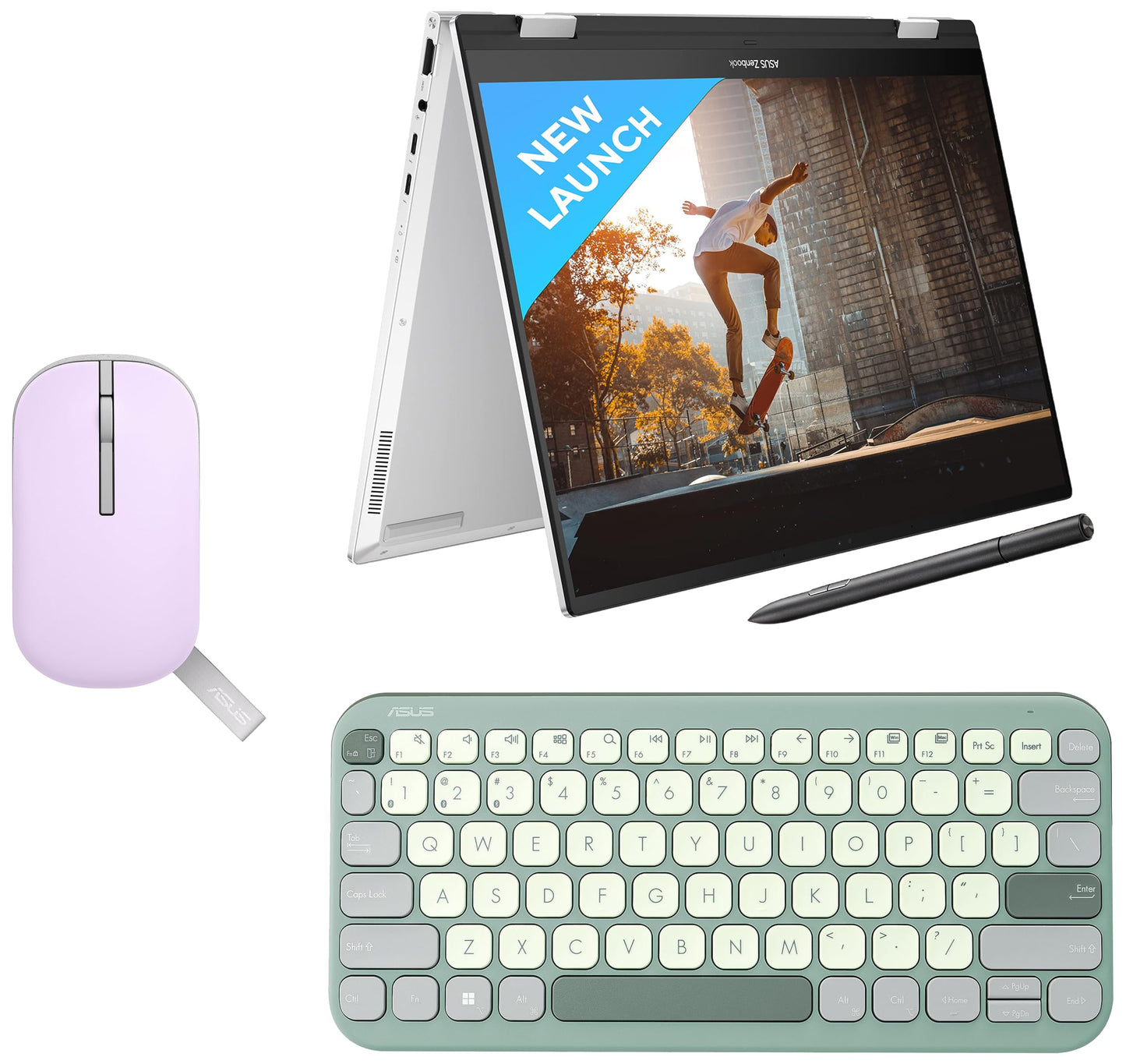 (Brand Refurbished) ASUS Zenbook 14 Flip OLED (2023), Intel Core Evo I7-1360P 13Th Gen, 14" (35.56 Cm) 2.8K 90Hz OLED, (16Gb Ram & 1Tb Ssd), Up3404Va-Kn753Ws Eos 2 Messenger Bag (Black) - Windows
