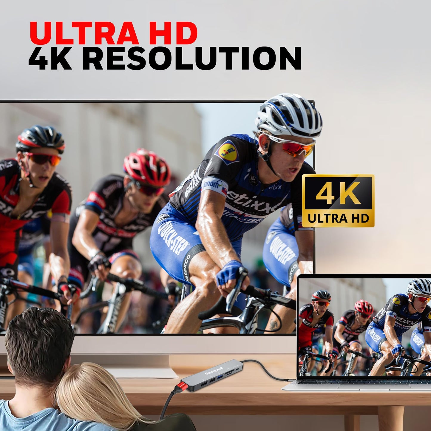 (Open Box) Honeywell Newly Launched 4in1 Ultra Slim Multiport Type C Hub to 1xUSB 3.0 & 3xUSB 2.0 Ports,30cms(1 feet) Cable,DataTransfer Speed Upto 5GBPS,Universally Compatible with All USB,PC,Speaker,Laptop