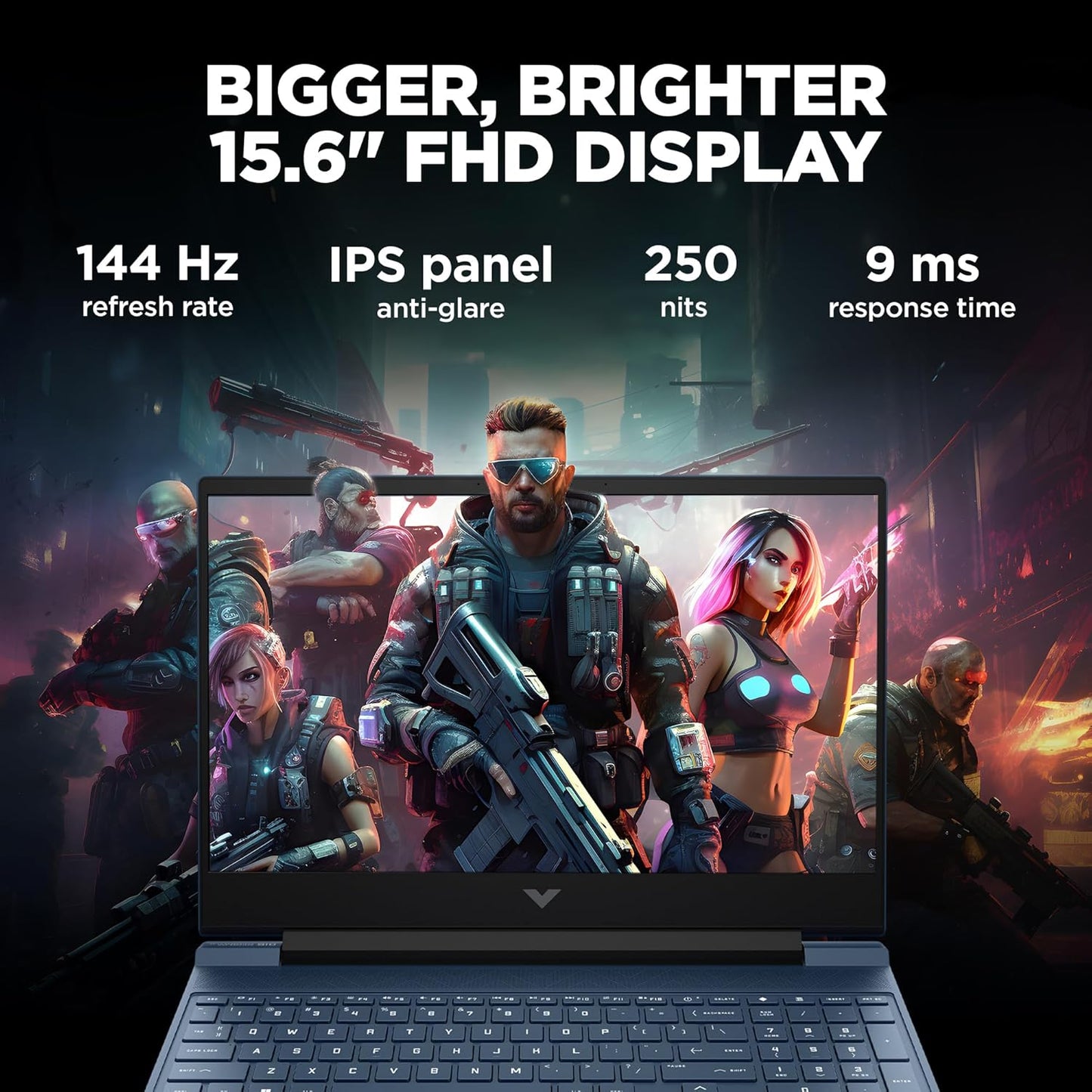 (BRAND REFURBISHED)HP Smartchoice Victus Gaming Laptop, 13th Gen Intel Core i5-13420H,6GB RTX 4050 GPU,15.6-inch(39.6 cm),FHD,IPS,144 Hz,16GB DDR4,1TB SSD,Backlit KB,B&O (Win 11,MSO,Blue,2.37 kg),fa1317TX