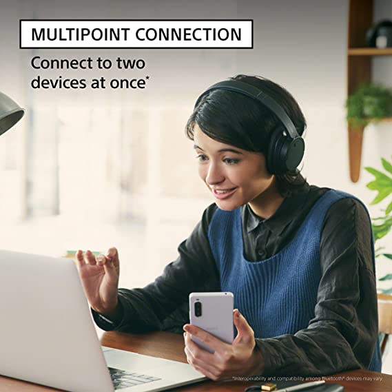 (Open Box) Sony WH-CH720N, Wireless Over-Ear Active Noise Cancellation Headphones with Mic, up to 35 Hours Playtime, Multi-Point Connection, App Support, AUX & Voice Assistant Support for Mobile Phones (Black)