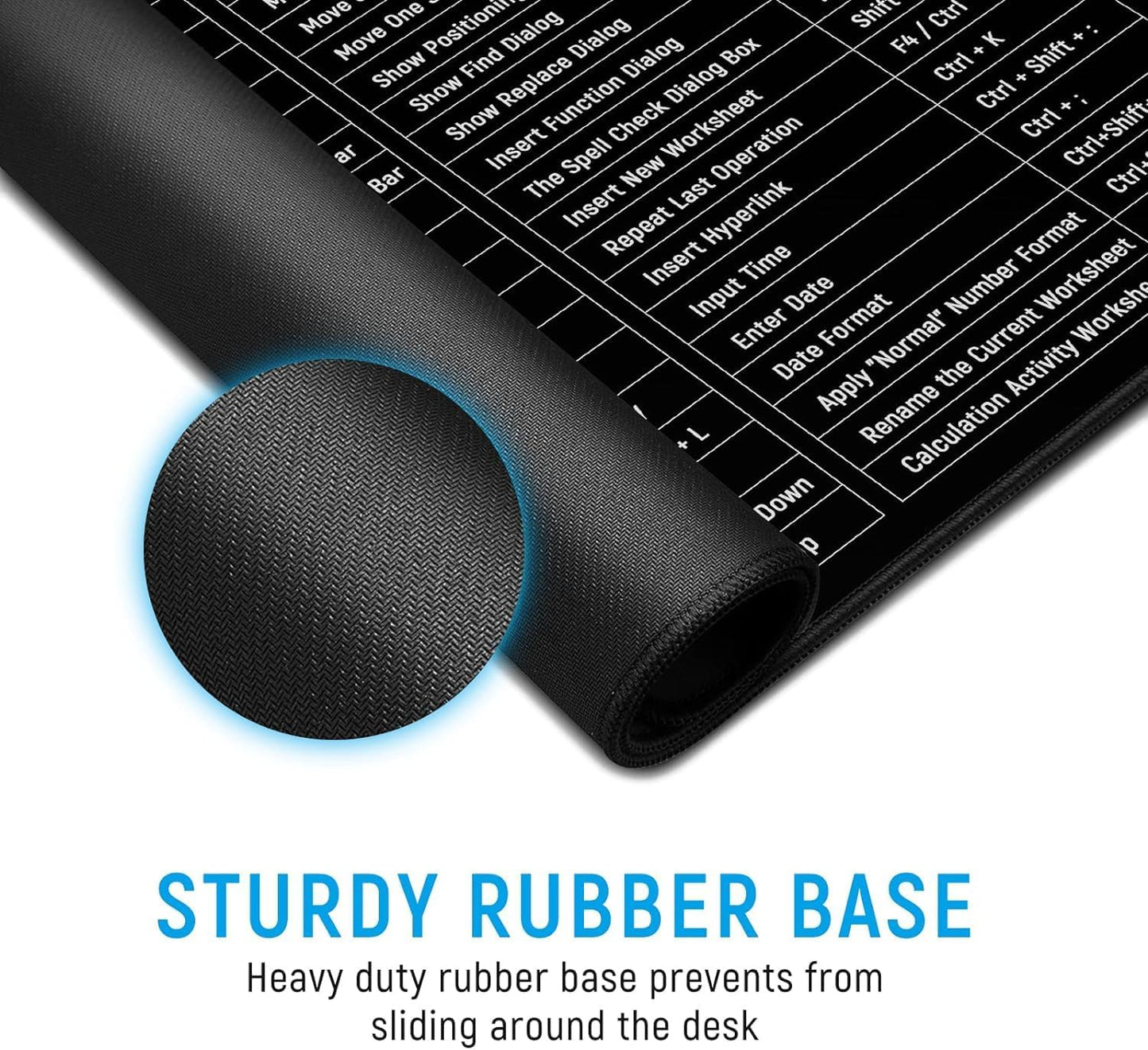 (Open Box) Sounce Mouse Pad Advanced Formula Rubber Extended Gaming Mouse Pad with Smooth Mouse Control Mercerized Surface Anti-fray Edges and Anti Slip Rubber Base Dimensions 800L x 300B x 2H mm (Black)