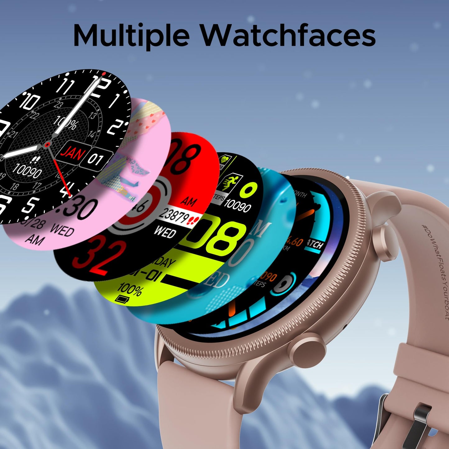 (Without box)boAt Lunar Orb w/ 1.45" (3.6 cm) AMOLED Display, BT Calling, DIY Watch Face Studio, Coins, Crest App Health Ecosystem, Live Cricket & Football Scores, IP67, Smart Watch for Men & Women(Active Black)