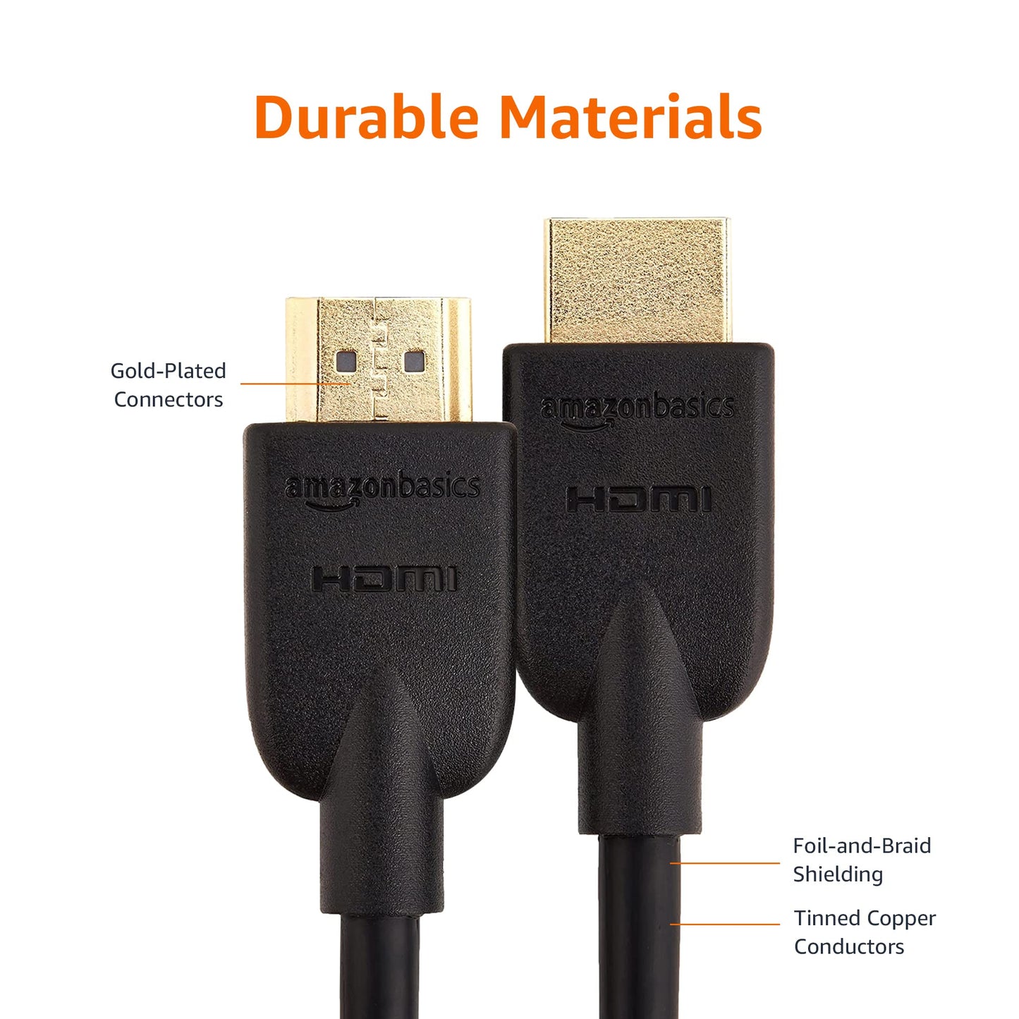 (Open Box) Amazon Basics 10-Feet VGA to VGA Cable & High-Speed HDMI Cable, 3 Feet - Supports Ethernet, 3D, 4K video,Black