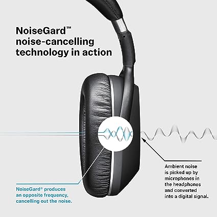 (OPEN BOX) Sennheiser PXC550 Bluetooth Wireless Over Ear Headphones with Mic (Black)