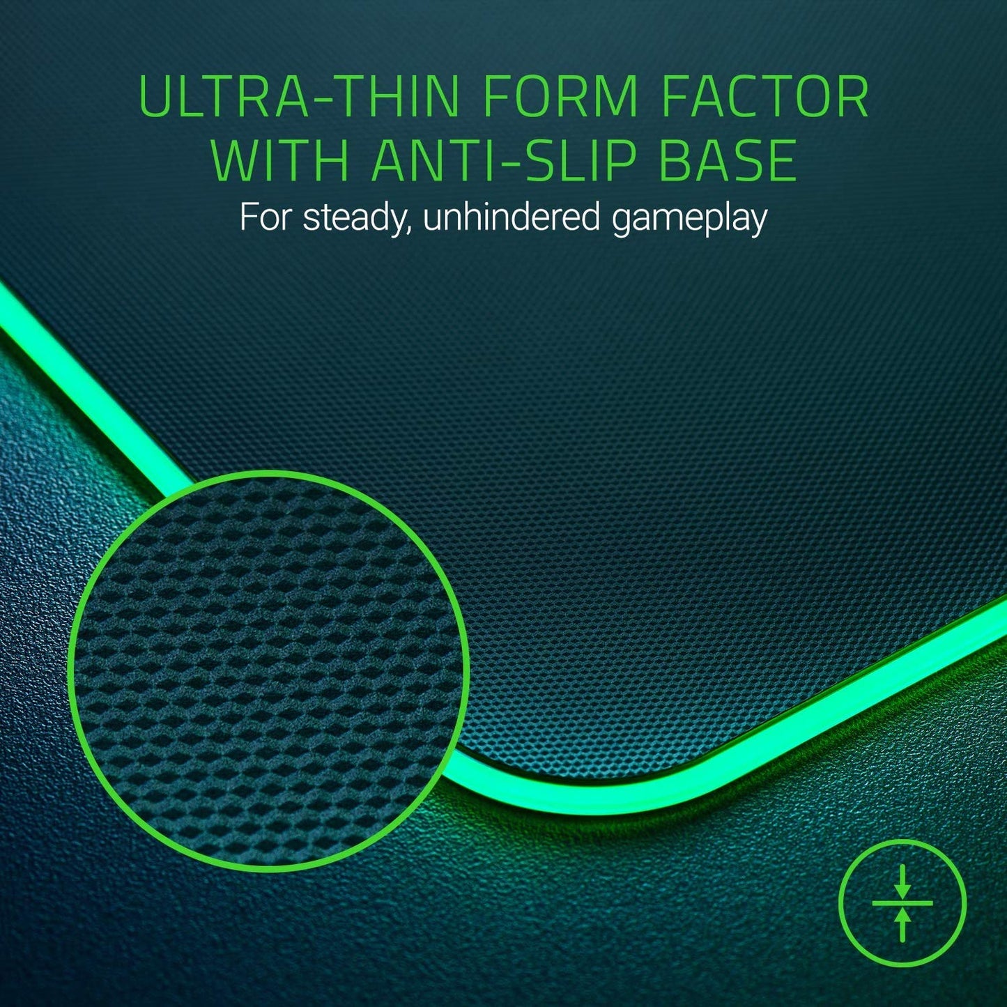 (OPEN BOX)Razer Strider - L Multilayer Synthetic Leather, Foam Padding, Head Cushion, Height Adjustable, Black/Green (RZ02-03810200-R3M1)