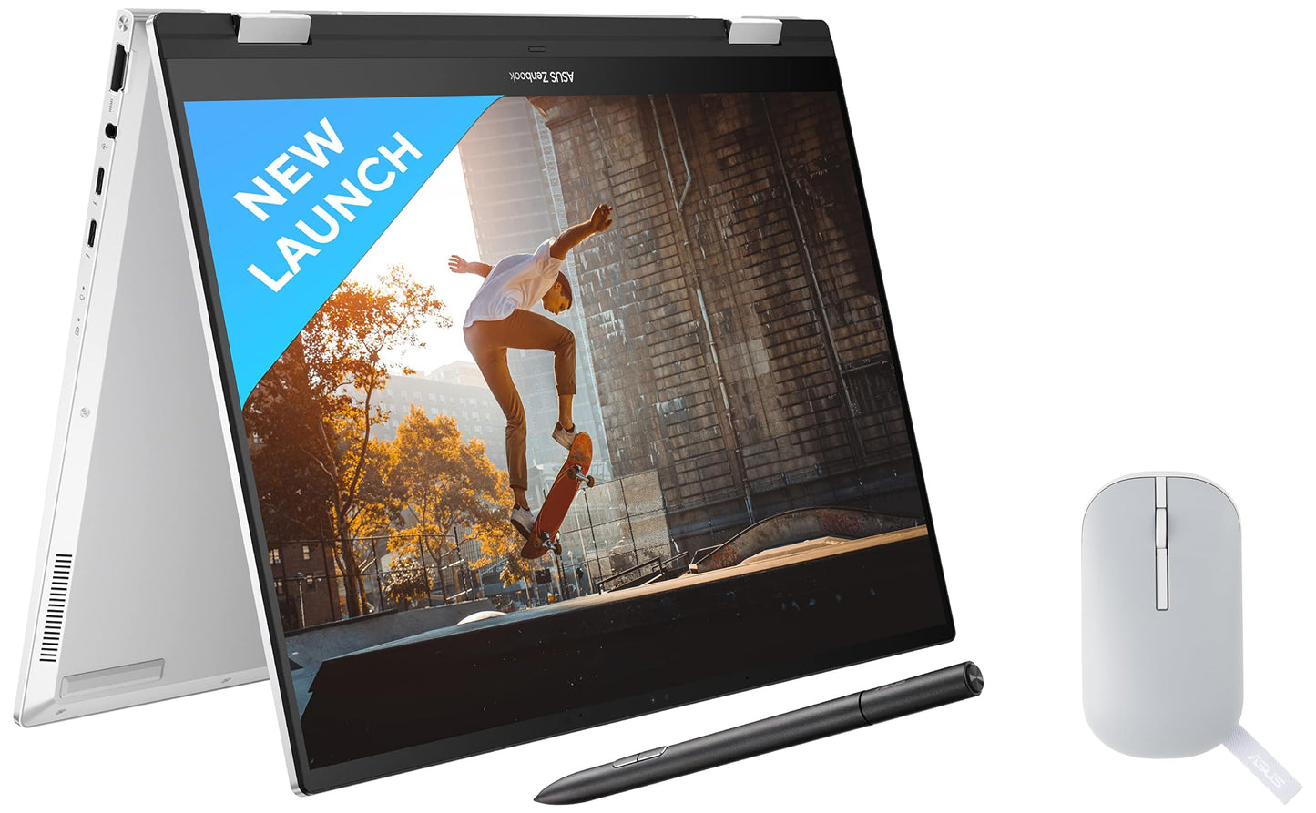 (Brand Refurbished) ASUS Zenbook 14 Flip OLED (2023), Intel Core Evo I7-1360P 13Th Gen, 14" (35.56 Cm) 2.8K 90Hz OLED, (16Gb Ram & 1Tb Ssd), Up3404Va-Kn753Ws Eos 2 Messenger Bag (Black) - Windows