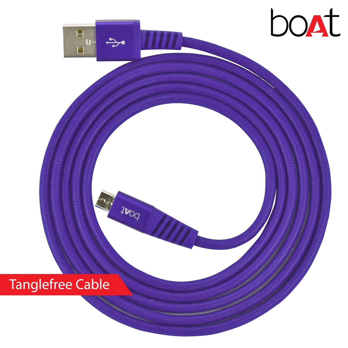 (Open Box)boAt Rugged V3 Extra Tough Unbreakable Braided Micro Usb Cable 1.5 Meter (Black)