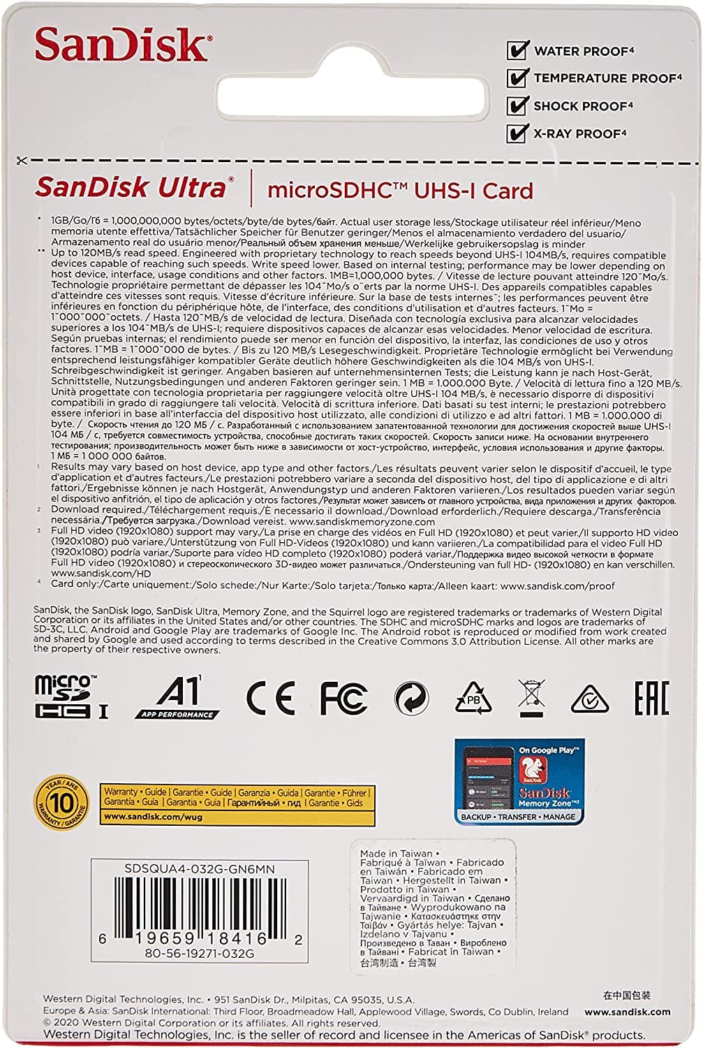 (Open Box) SanDisk Ultra 256GB microSDXC UHS-I, 150MB/s R, Memory Card, 10 Y Warranty, for Smartphones