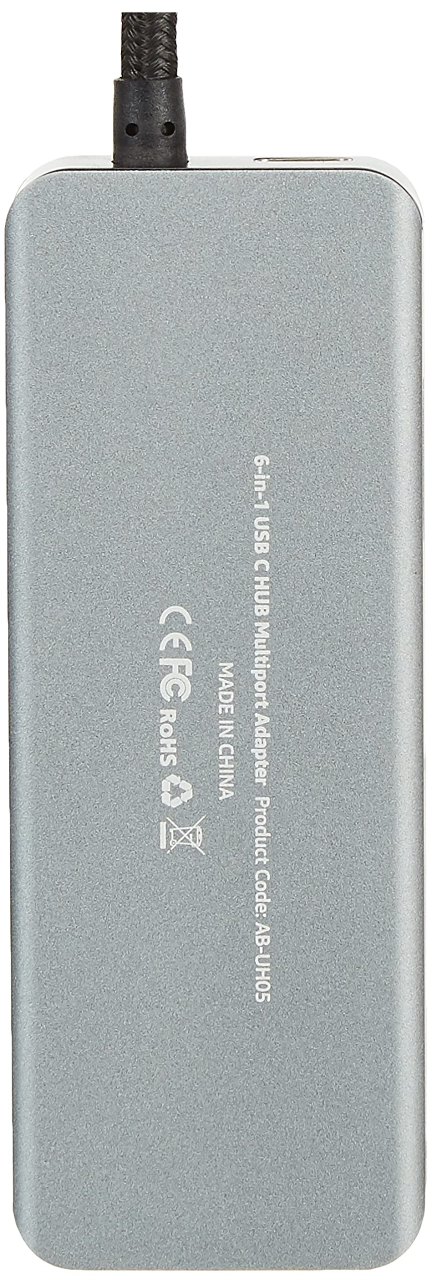 (Open Box) amazon basics 4-in-1 USB Type C Adapter (Grey) Port
