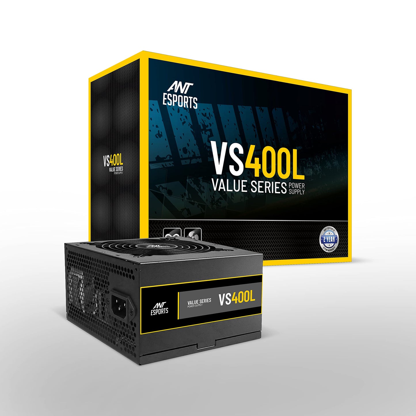 (Open Box)Ant Esports VS450L Non-Modular High Efficiency Gaming Power Supply/PSU with 1 x PCIe and 120mm Silent Fan