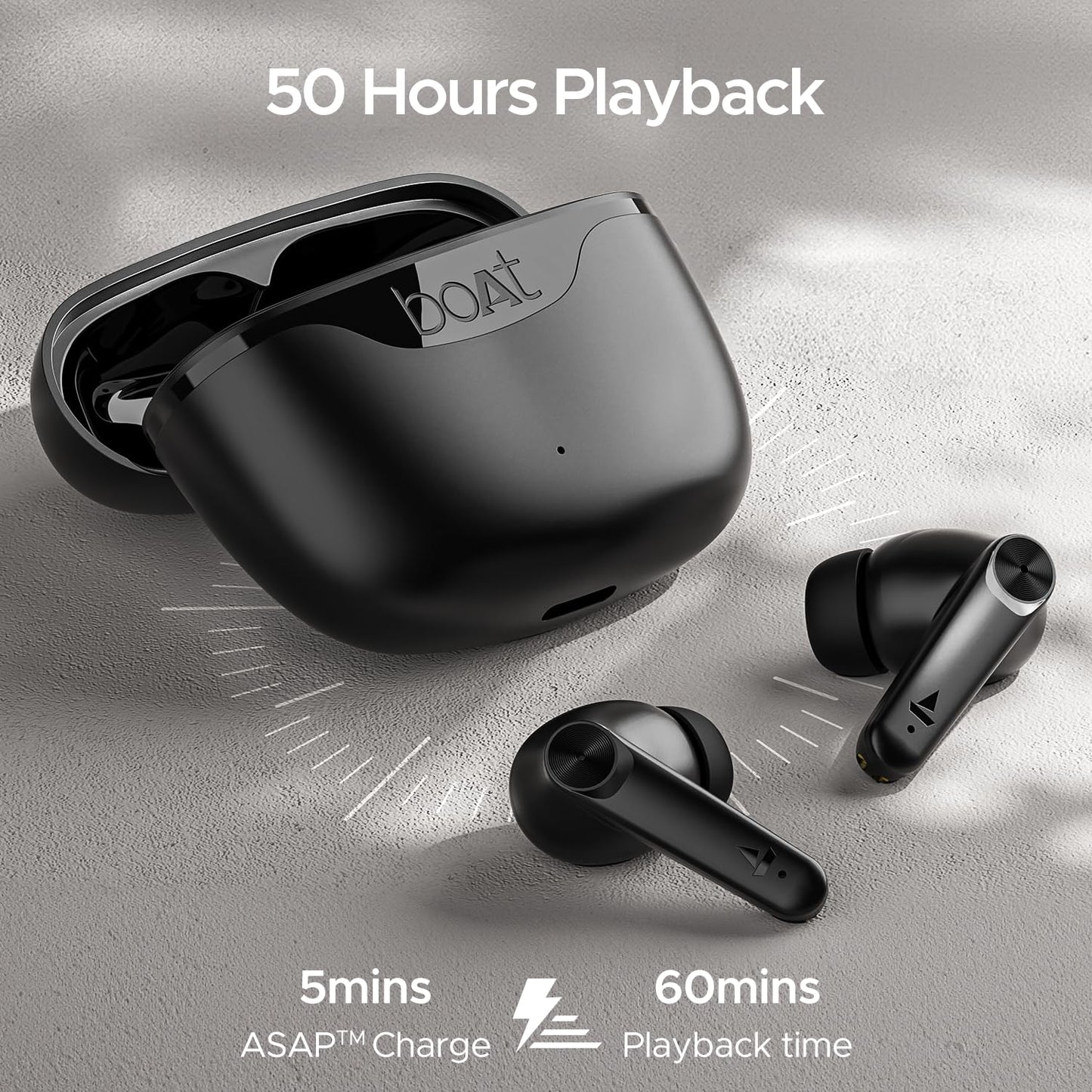 (Open Box)boAt Airdopes 207 Tws in Ear Earbuds with 50 Hrs Playtime, Quad Mics with Enx Tech, ASAP Charging, Iwp Tech, Beast Mode with 50 Ms Low Latency, Bluetooth V5.3, USB Type-C Port & Ipx5(Bold Blue)