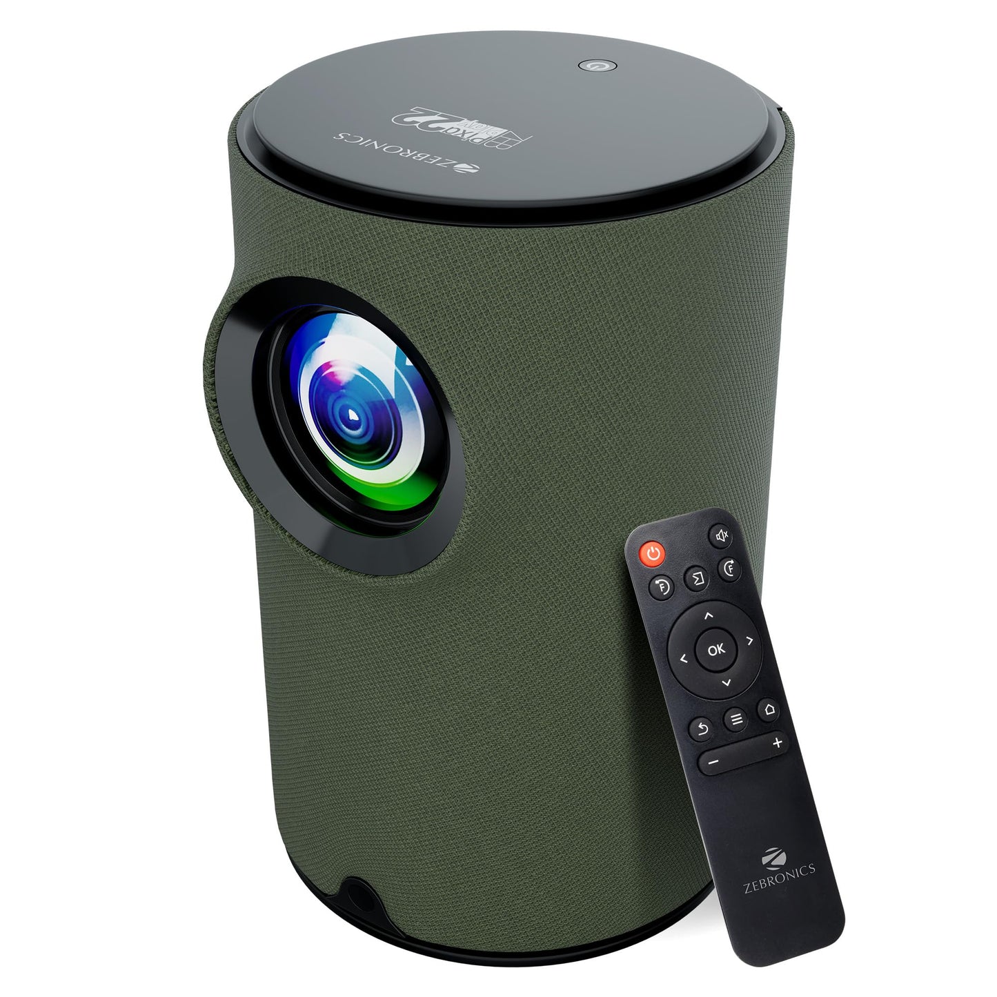 (Open Box) ZEBRONICS PIXAPLAY 22, Smart Projector, 3400 Lumens, 4K Support,160 Inch Screen Size, Supports Bluetooth, HDMI, USB, WiFi, 720p Native, Powerful Speaker, Electronic Focus, APP Support, Miracast