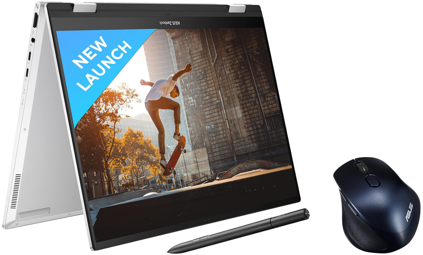 (Brand Refurbished) ASUS Zenbook 14 Flip OLED (2023), Intel Core Evo I7-1360P 13Th Gen, 14" (35.56 Cm) 2.8K 90Hz OLED, (16Gb Ram & 1Tb Ssd), Up3404Va-Kn753Ws Eos 2 Messenger Bag (Black) - Windows