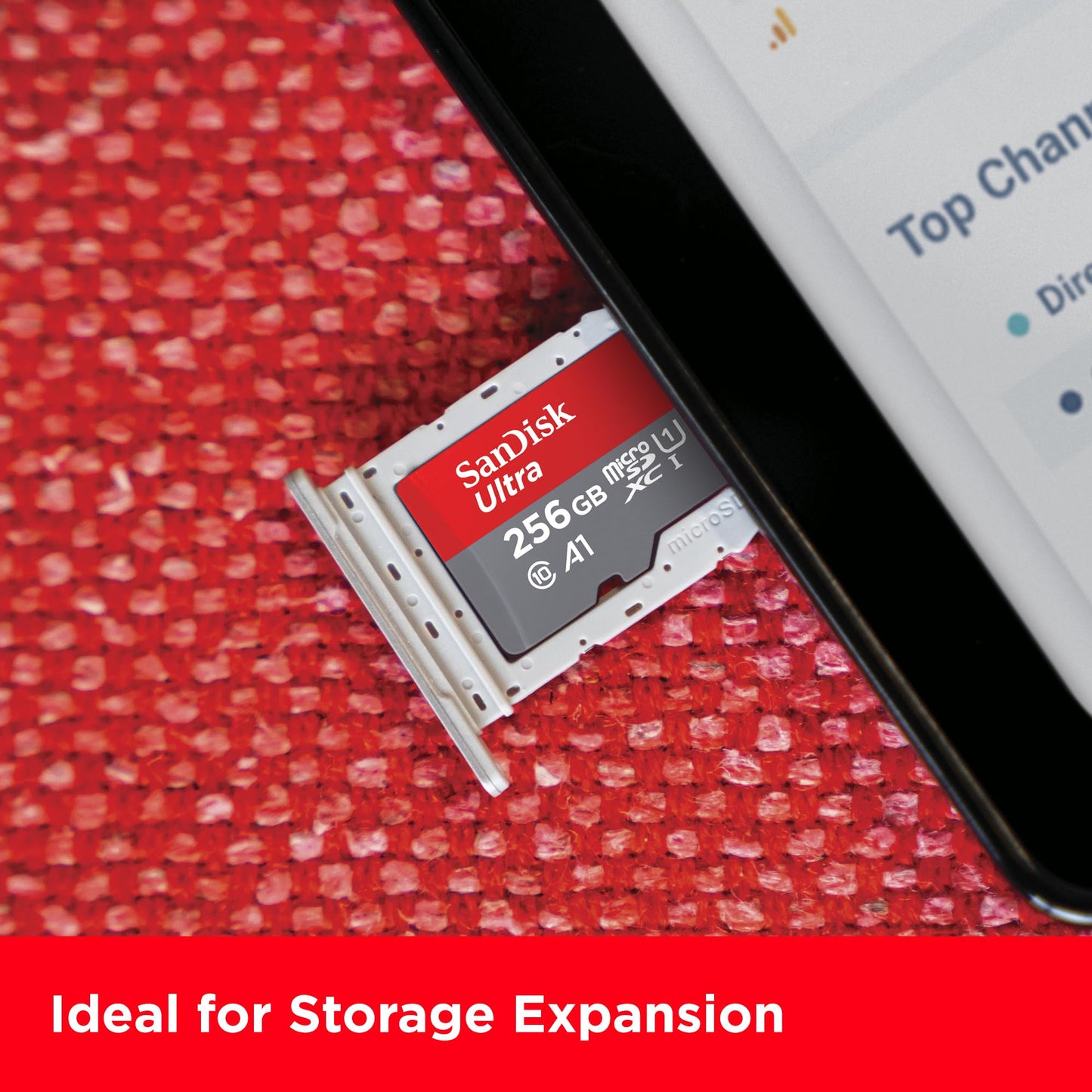 (Open Box) SanDisk Ultra 256GB microSDXC UHS-I, 150MB/s R, Memory Card, 10 Y Warranty, for Smartphones