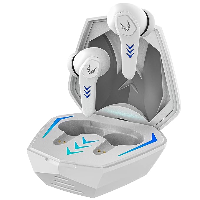 (Without Box) TAGG Rogue 100Gt Bluetooth Truly Wireless Gaming in Ear Earbuds with 50Ms Low Latency for Better Gaming 20Hrs Playtime with Mic with Enc for Best Calling Made for Comfort Gaming