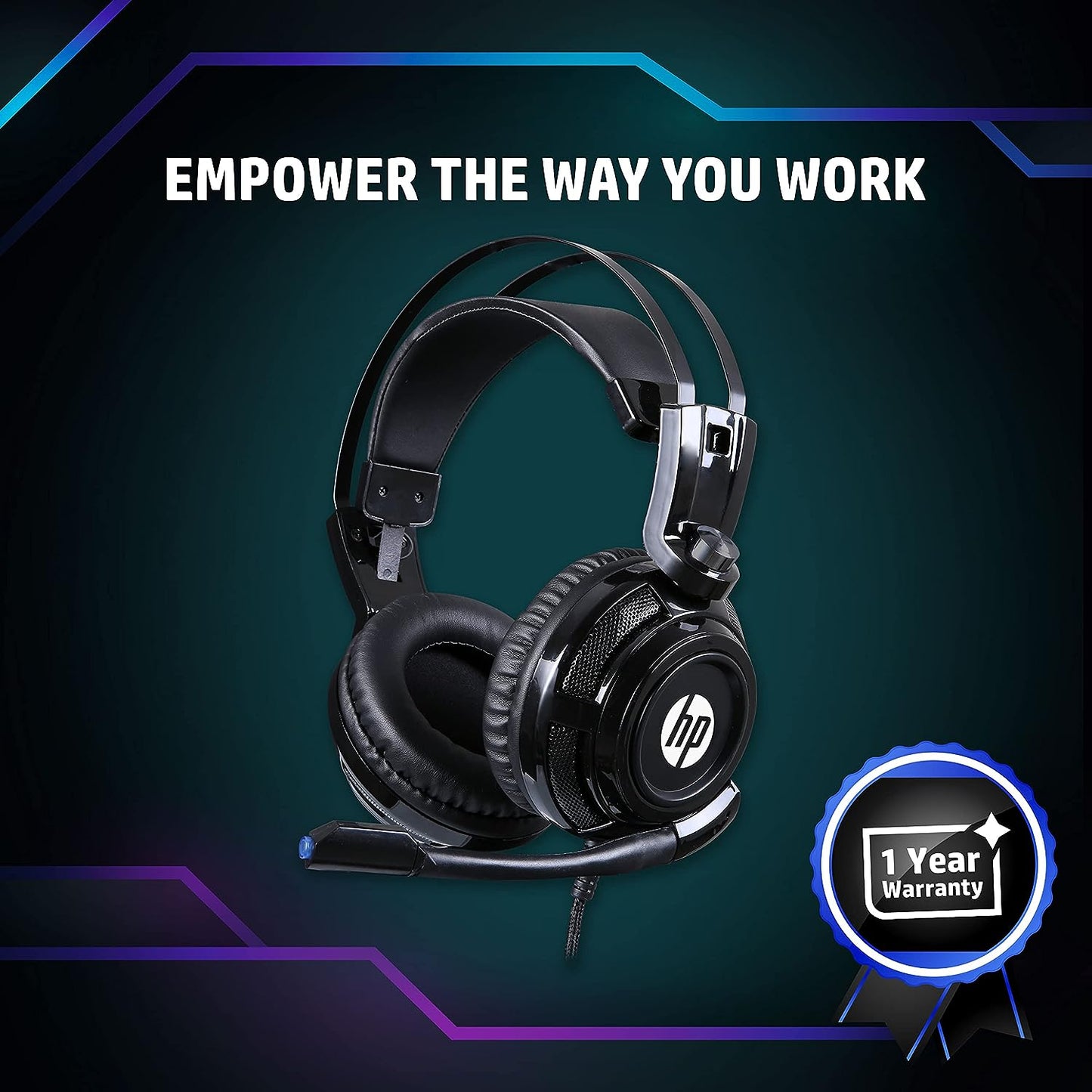 (Open Box) HP H200GS Gaming Wired Headset (Black, On the Ear)