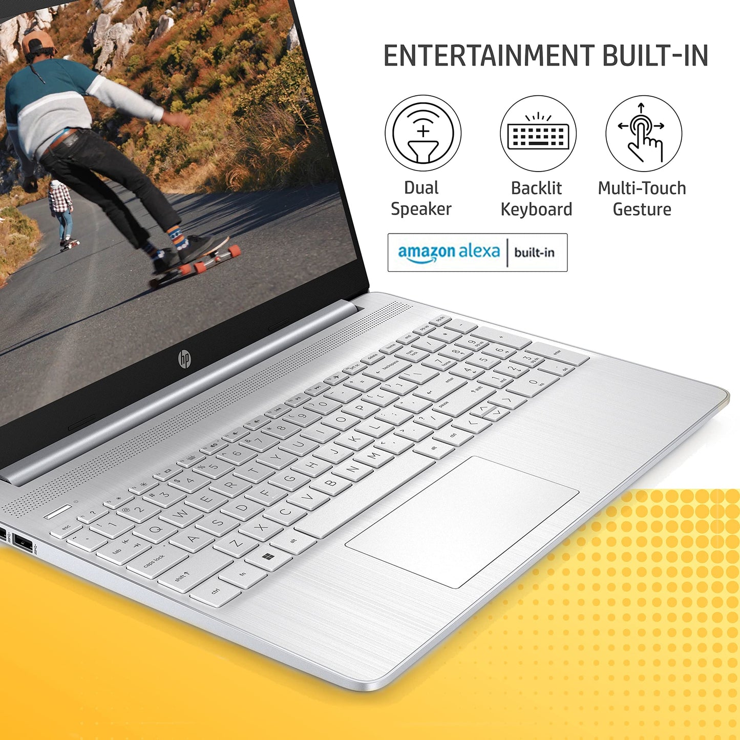(BRAND REFURBISHED)HP Laptop 15, 12th Generation Intel® Core i5-1235U,15.6-inch(39.6 cm),FHD,8GB DDR4 RAM,1TB SSD,Intel Iris Xe Graphics, Backlit Kb,Dual Speakers,Win 11 + MSO'21,Natural Silver,1.69 kg,15s-fq5331TU