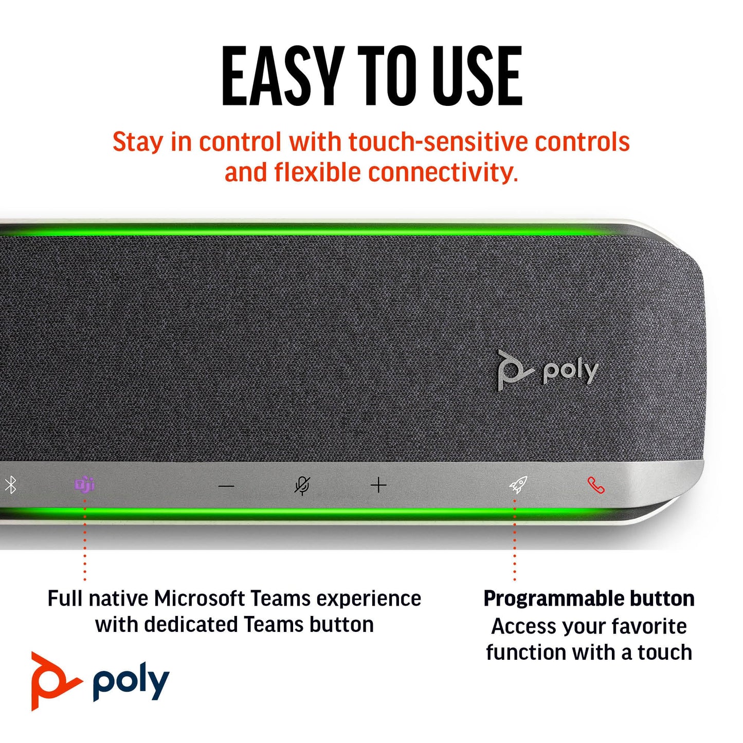(Open Box)Poly Sync 40 Microsoft Teams USB-A, USB-C & Bluetooth Smart Speakerphone 216875-01