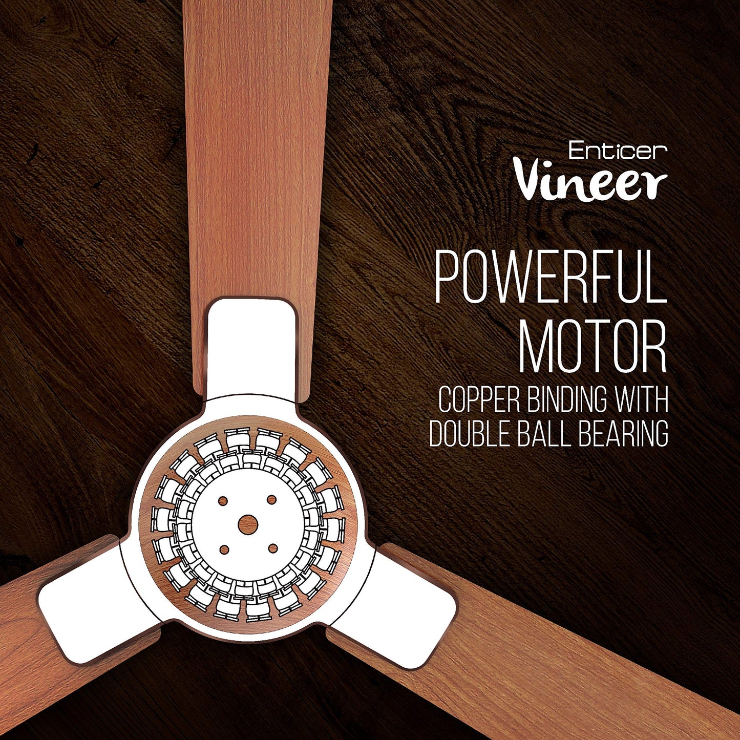 Havells 1200 mm FAN ENTICER ES BEIGE COPPER, 2 Star