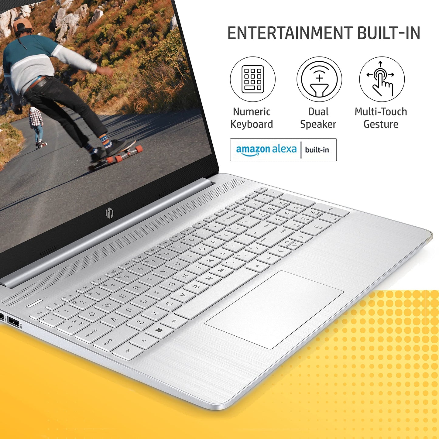 (BRAND REFURBISHED)HP Laptop 15, 12th Generation Intel® Core i5-1235U,15.6-inch(39.6 cm),FHD,8GB DDR4 RAM,1TB SSD,Intel Iris Xe Graphics, Backlit Kb,Dual Speakers,Win 11 + MSO'21,Natural Silver,1.69 kg,15s-fq5331TU
