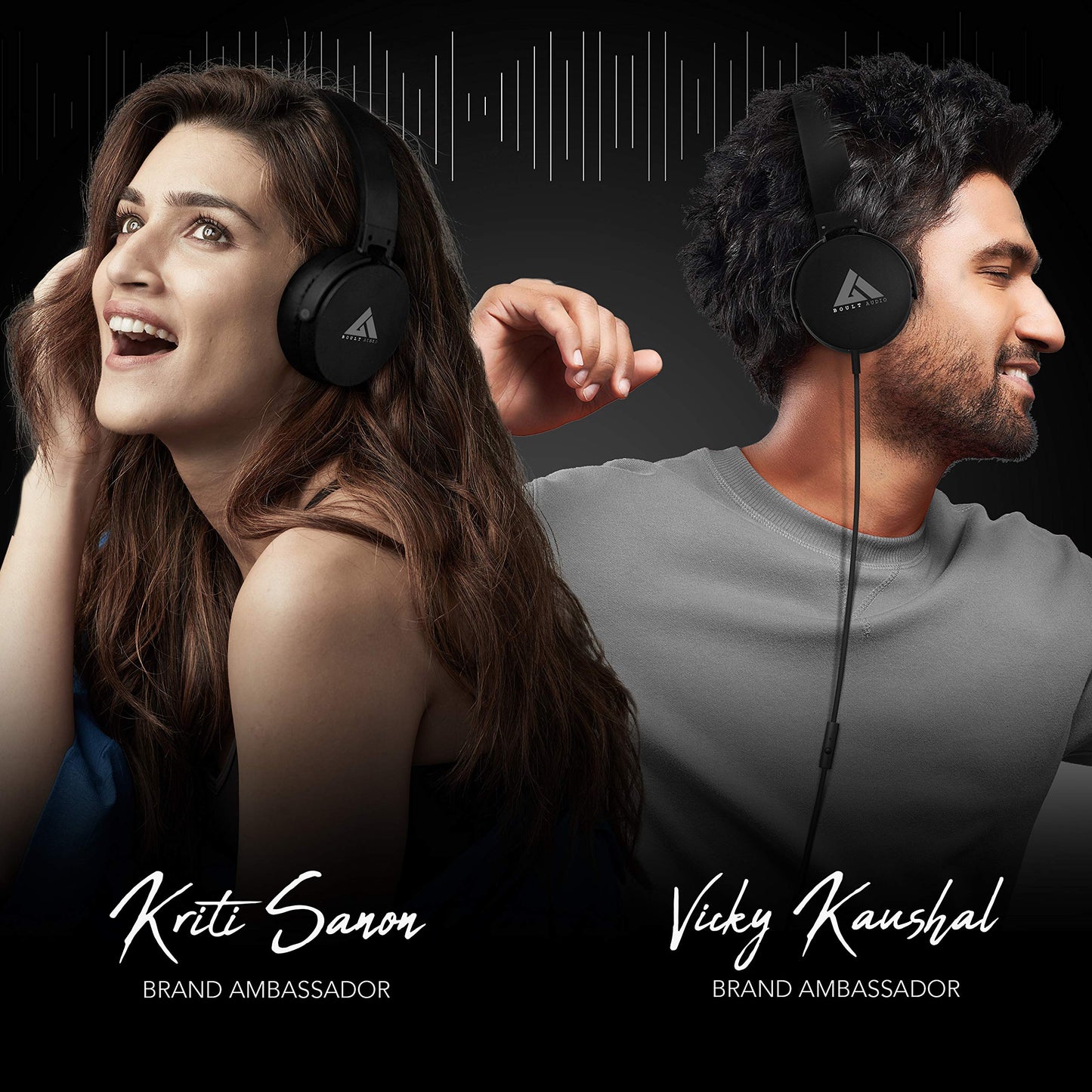 (Open Box) Boult Audio Bass Buds Q2 Lightweight Stereo Wired Over Ear Headphones Set with Mic with Deep Bass, Comfortable Ear Cushions, & Long Cord (Black)