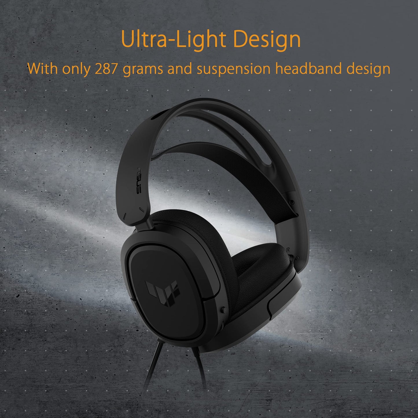 (OPEN BOX) Asus Tuf Gaming H1 Wired Headset | Discord Certified Mic, 7.1 Surround Sound, 40Mm Drivers, 3.5Mm, Lightweight, For Pc, Switch, Ps4, Ps5, Xbox One, Xbox Series X | S, And Mobile Devices Black-Over Ear