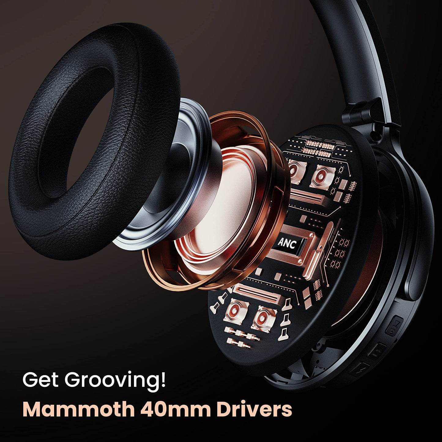 (Open Box) Boult Audio Bass Buds Q2 Lightweight Stereo Wired Over Ear Headphones Set with Mic with Deep Bass, Comfortable Ear Cushions, & Long Cord (Black)