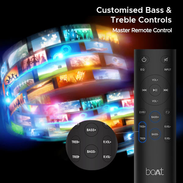 (Open Box) boAt Aavante Bar 3500 with Bass & Treble Controls, EQ Modes & Master Remote Control 500 W Bluetooth Soundbar (Premium Black, 5.1 Channel)