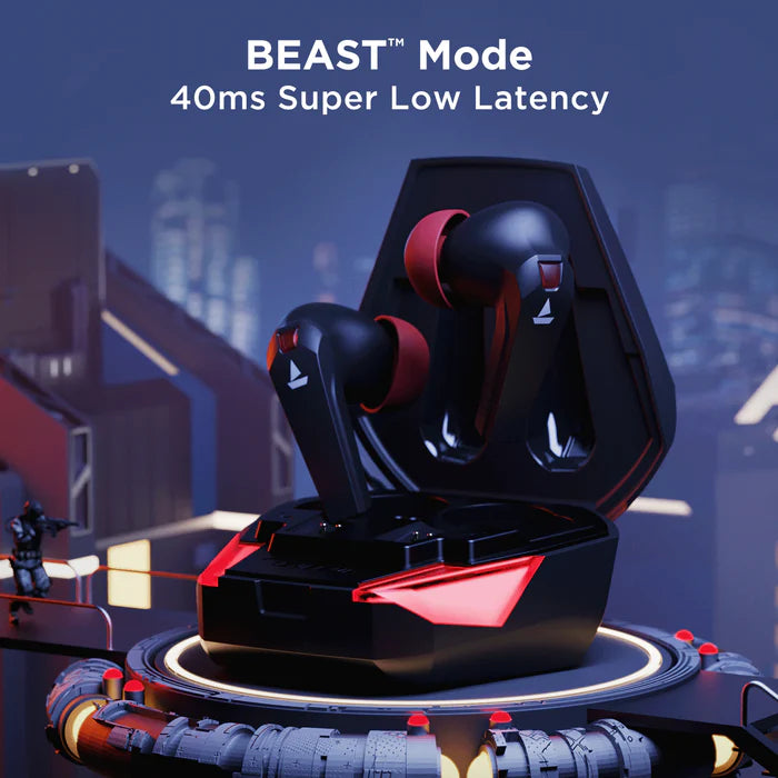 (Without Box) boAt Airdopes 192 with Beast Mode(40ms), 30 Hours Playback & LED Lights Bluetooth Headset