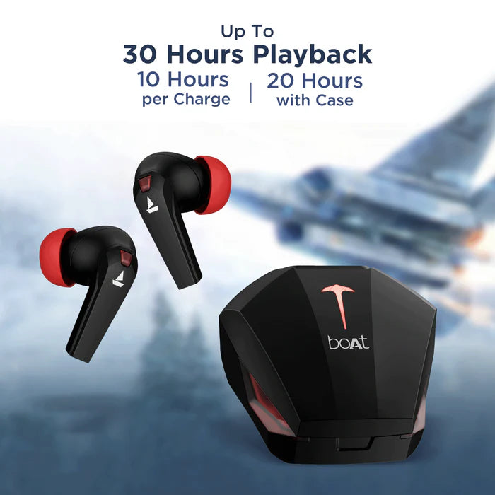 (Without Box) boAt Airdopes 192 with Beast Mode(40ms), 30 Hours Playback & LED Lights Bluetooth Headset