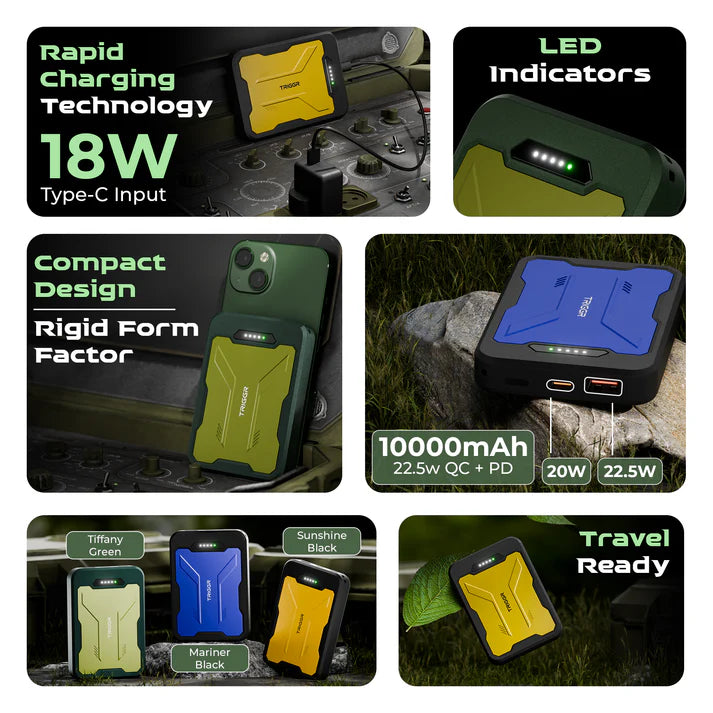 (Open Box) TRIGGR 10000 mAh 22.5 W Pocket Size Power Bank