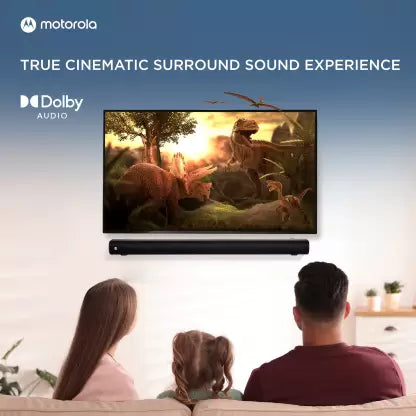 (Open Box) MOTOROLA AmphisoundX with HDMI Arc 100 W Bluetooth Soundbar (Metallic Grey, 2.0 Channel)