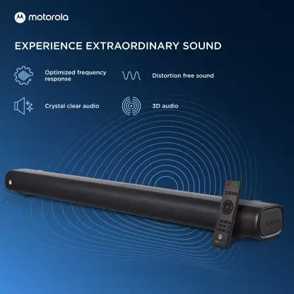 (Open Box) MOTOROLA AmphisoundX with HDMI Arc 100 W Bluetooth Soundbar (Metallic Grey, 2.0 Channel)