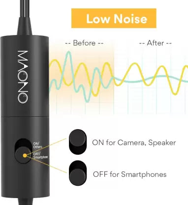 (Open Box) MAONO AU-200 Dual Collar Lavalier Microphone, Condenser Clip on Mic for Youtube Recording, Mobile phone, pc Microphone