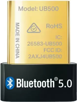 (Open Box) TP-Link UB500 Bluetooth 5.0 Nano USB Adapter (Gold, Black)
