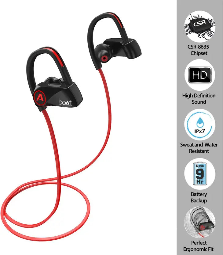 (Open Box) Rockerz 262 Sports Earphone,Raging Red