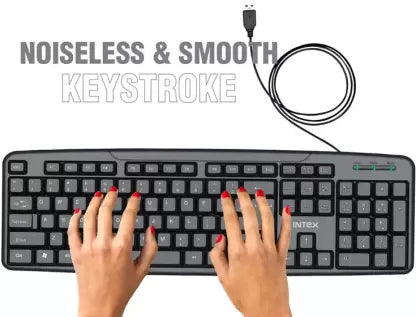 (Open Box) Intex Corona G Wired USB Desktop Keyboard  (Black)