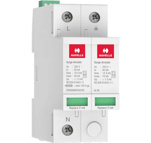 Havells Type 2 320V Imax 40kA 1P+N SPD