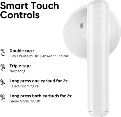 (Open Box) DIZO Buds P with Fast Charge, 40HPlaytime & 13mm Driver (by realme TechLife) Bluetooth Headset