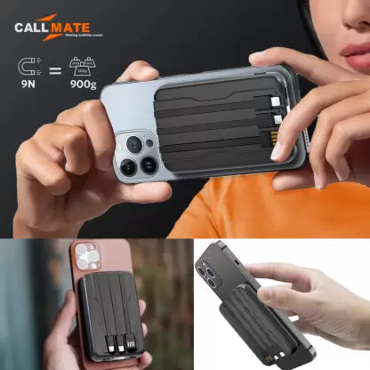 (Open Box) Callmate 5000 mAh 15 W Wireless Power Bank  (Transparent, Lithium Polymer, Fast Charging for Mobile)