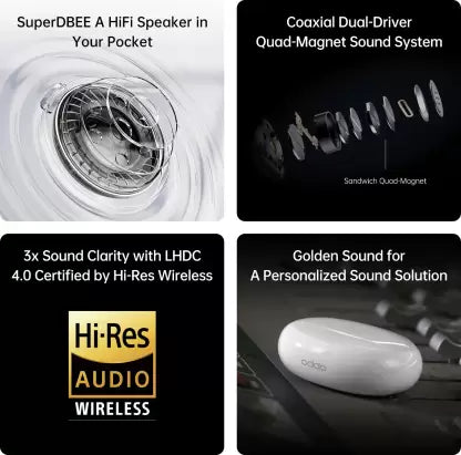 (Open Box) OPPO Enco X2 With Active Noise Cancellation Bluetooth Headset (White, In the Ear)