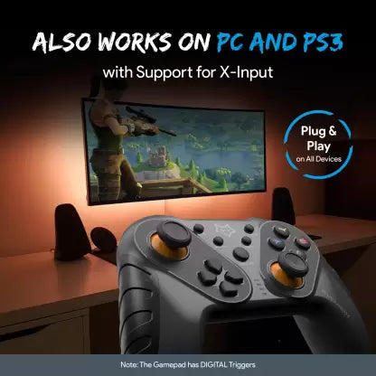 (Open Box) EVOFOX Elite Ops Wireless Gamepad with Type C Charging Gamepad  (Black, For Android, PC, PS3)