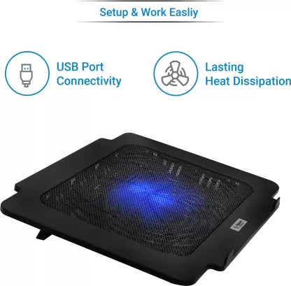 (Open Box) Flipkart SmartBuy FKCPK16 1 Fan Cooling Pad  (Black)