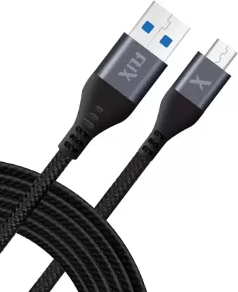 (Open Box) flix Micro USB Cable 2 A 1 m Flow 03M  (Compatible with Mobile, Tablet, TWS, Neckband,, Black, One Cable)