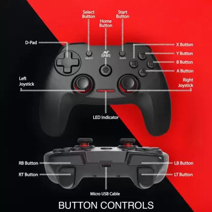 (Open Box) Ant Esports GP300 Pro V2 Wireless Controller for PC / Laptop / PS3