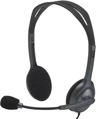 (Open Box) Logitech H-111 Wired Headset (Black, On the Ear)