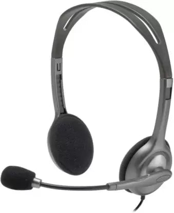 (Open Box) Logitech H110 (946-16) Wired Headset (Black, On the Ear)