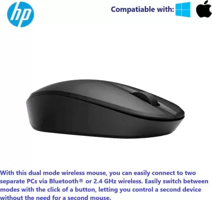 (Open Box) HP Dual Mode (6CR71AA) Wireless Optical Mouse  (2.4GHz Wireless, Black)