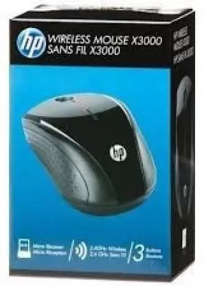 (Open Box) HP HP X3000 Wireless Mouse Wireless Laser Mouse  (USB, Black)
