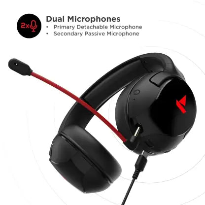 (Without Box) boAt Immortal IM1300 Bluetooth Gaming Headset